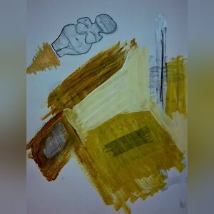 Ancient Echoes - Original Framed Mixed Media Art